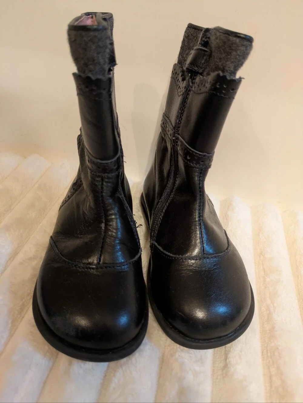 Jacadi Girls Leather Boots 22